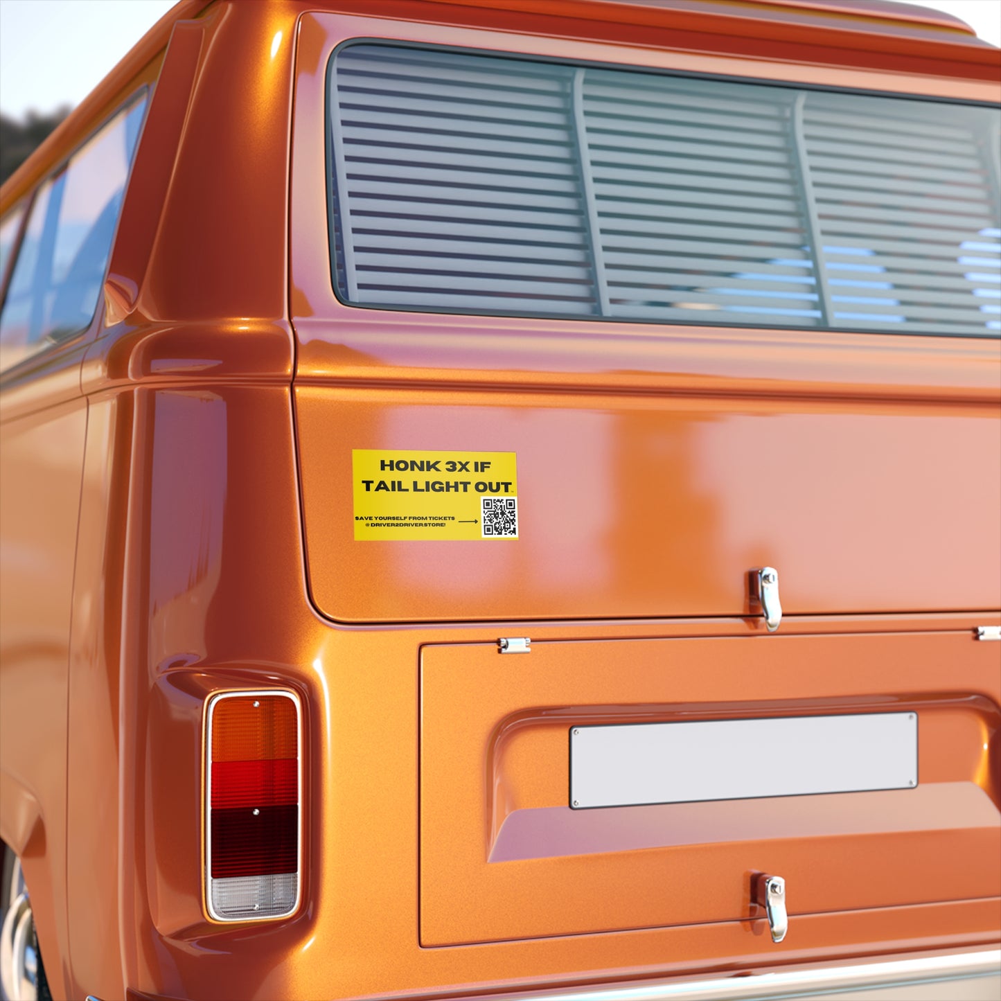 Bumper Sticker — "Honk 3x If Tail Light Out"